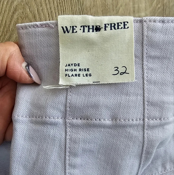 NWT Free People Jayde Jeans - High Rise, Flare Leg lavender - Picture 9 of 10